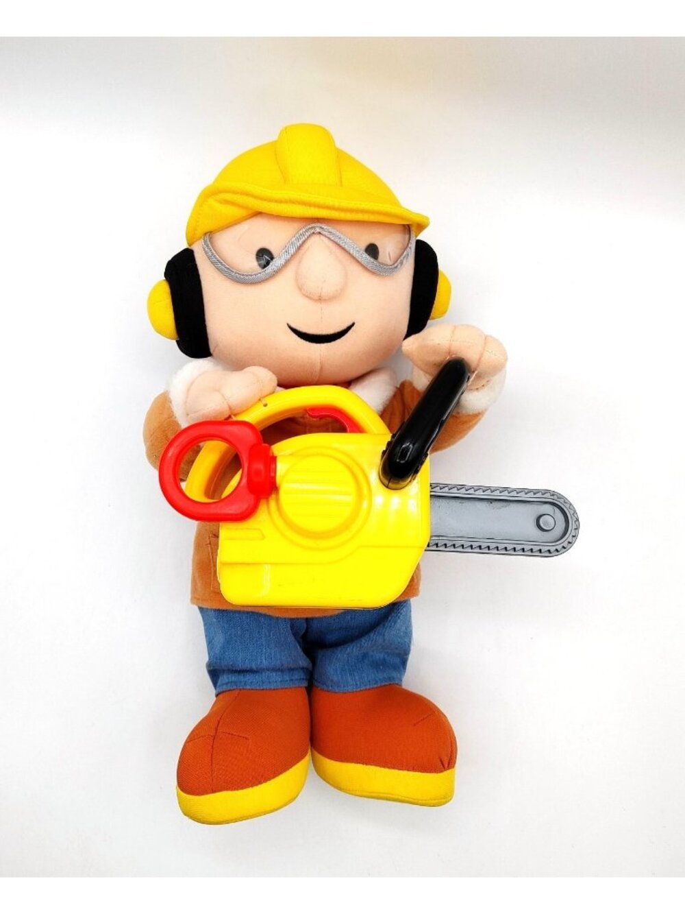 Bob The Builder Plush Toy Chainsaw Lumberjack Sounds Action Vibrations Playskool